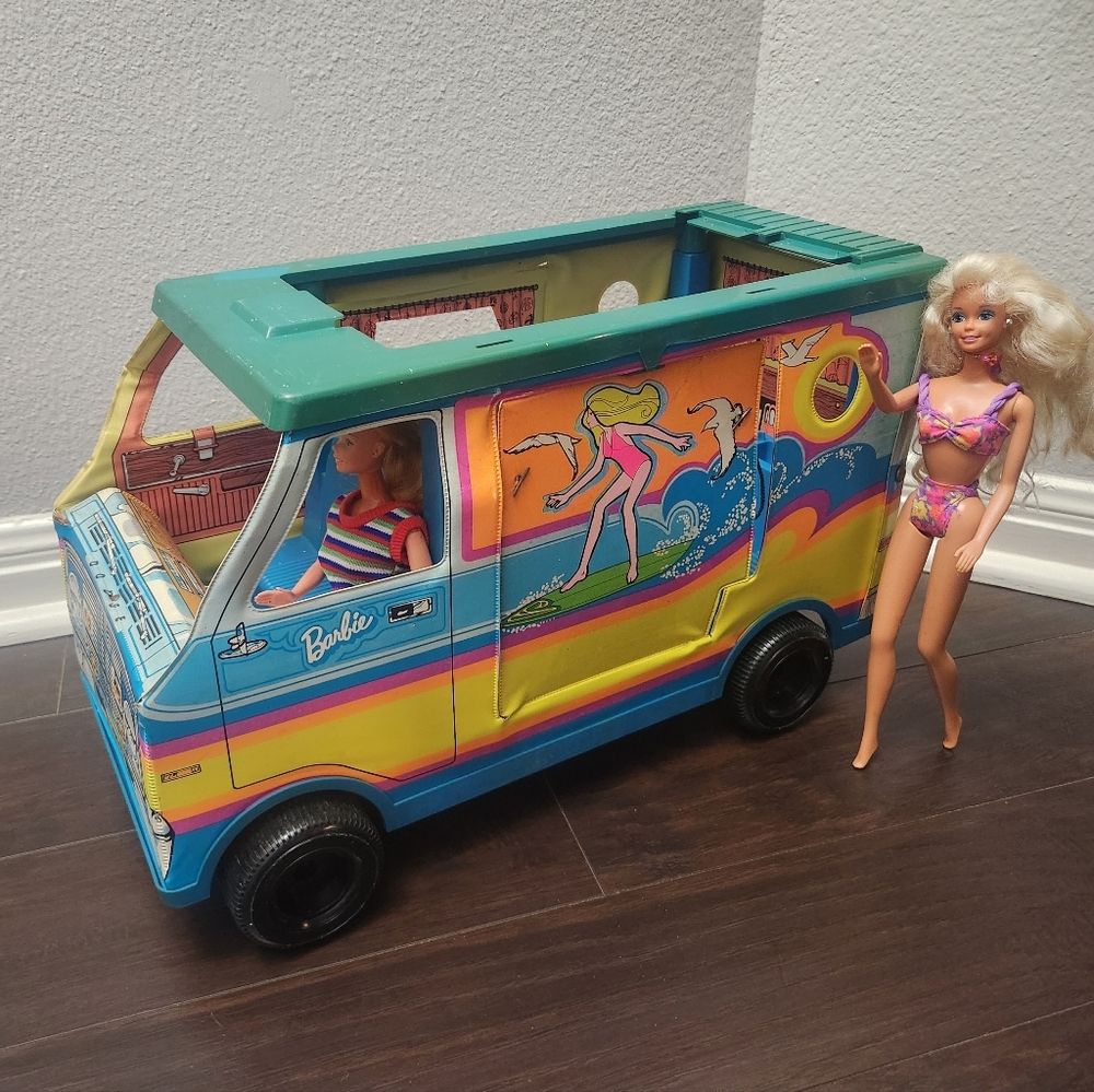 VINTAGE BARBIE 1973 BEACH BUS MATTEL SURFER CAMPER DODGE VAN